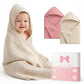 Looxii Baby Bath Towels 2 Pack Muslin Hooded Baby Towels for Newborn and Infants, 100% Cotton, Large 32x32Inch, Soft and Absorbe