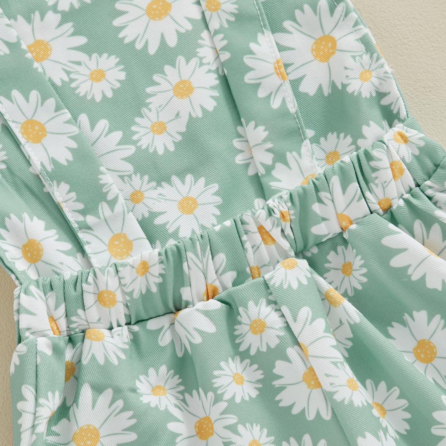 Ayalinggo Toddler Baby Girl Sunflower Print Overalls Shorts With Pocket Suspender Trousers Cute Summer Clothing Outfit (Daisy-Gr