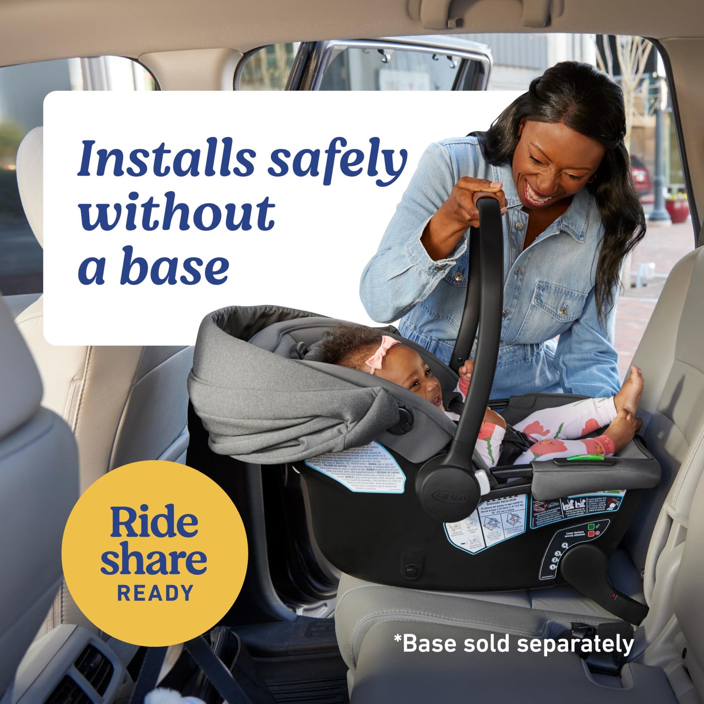 Graco Gomax Infant Car Seat, Baseless Car Seat With Canopy, Rear Facing, Lightweight Carseat