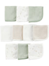 Simple Joys by Carters Neutral 10-pack Washcloth Set, Neutral Blue Green Brown, OSZ