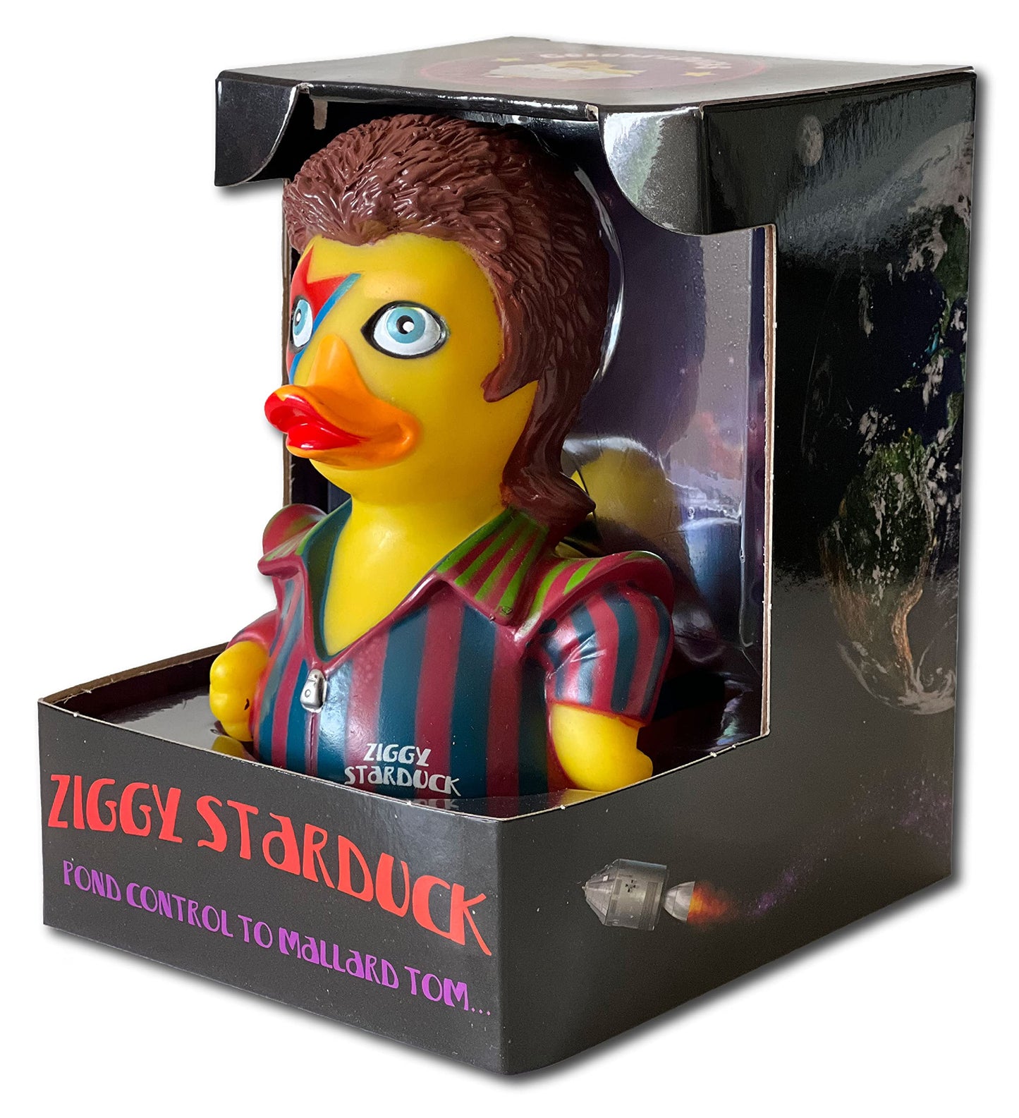 CelebriDucks - Ziggy Starduck - Floating Rubber Ducks - Collectible Bath Toy Gift for Kids & Adults of All Ages