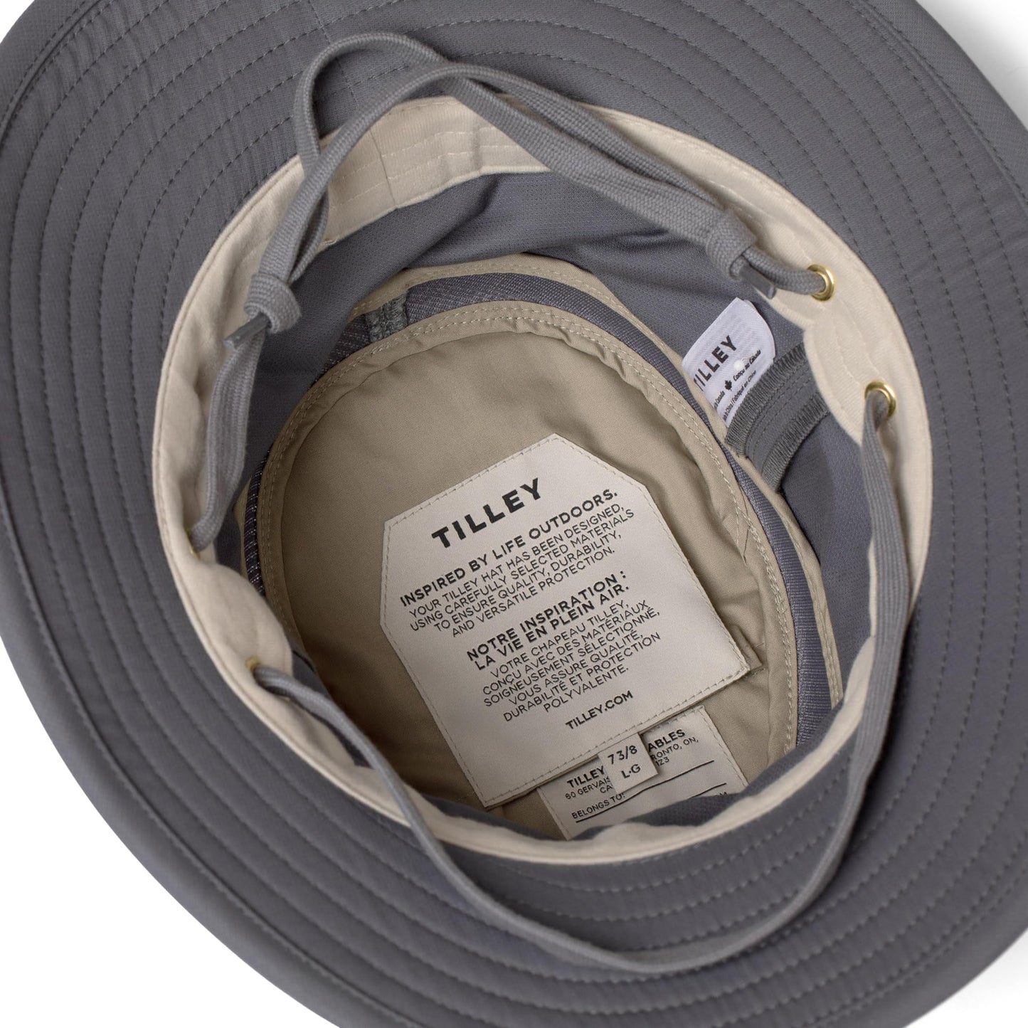 Tilley Baby Girls Airflo Organic Sun Hat, Grey, 7 3/8 Us