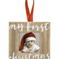 Pearhead Babys First Christmas Wooden Picture Frame Ornament, Newborn Milestone Keepsake Photo, Holiday Gift For New And Expecti