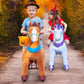 PonyCycle Ride on Unicorn Ride on Toys for Girls Riding Pink Unicorn Rocking Horse Essential Model E (with Brake/ 30 Height/Size