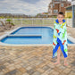 Dashn Products Hooded Bath Beach Towel For Kids - Shark - Large 50'X30' Inch Cotton Soft Absorbent With Hood For Toddler, Boys