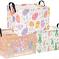 Rectangular 3Pack Easter Baskets Gift Bins Empty Pink Bunny Kids Storage Basket Baby Boy Baskets Kids Toy Storage Bin Organizer 