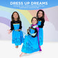 Cokos Box Girls Princess Dress Up Costume Set For Birthday Party - Coronation Edition, 4 Years, Baby-Blue, 4T