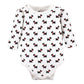 Hudson Baby Unisex Baby Cotton Long-Sleeve Bodysuits, Scottie Dog, 0-3 Months