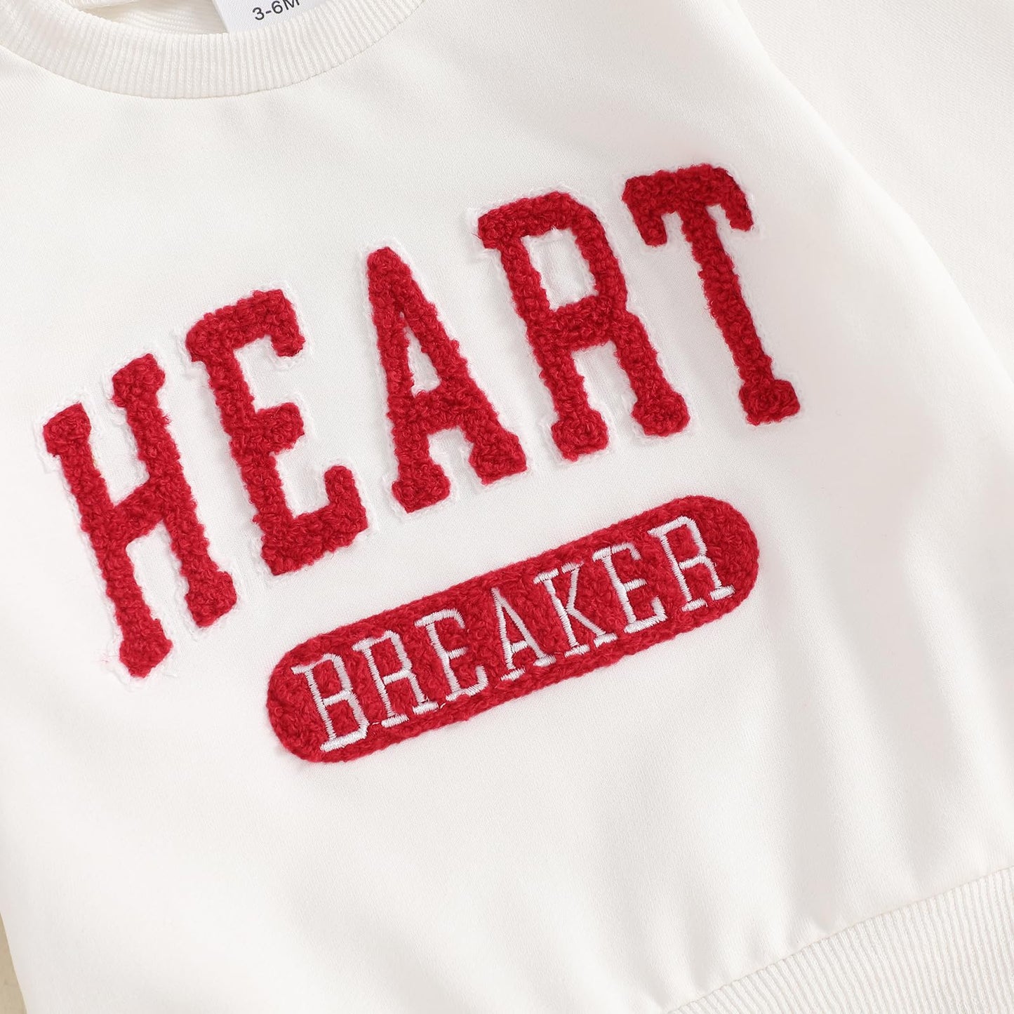 Frietlebird Toddler Baby Boy Valentines Day Outfit Long Sleeve Letter Print Crewneck Sweatshirt Pants Valentines Day Baby Boy Ou