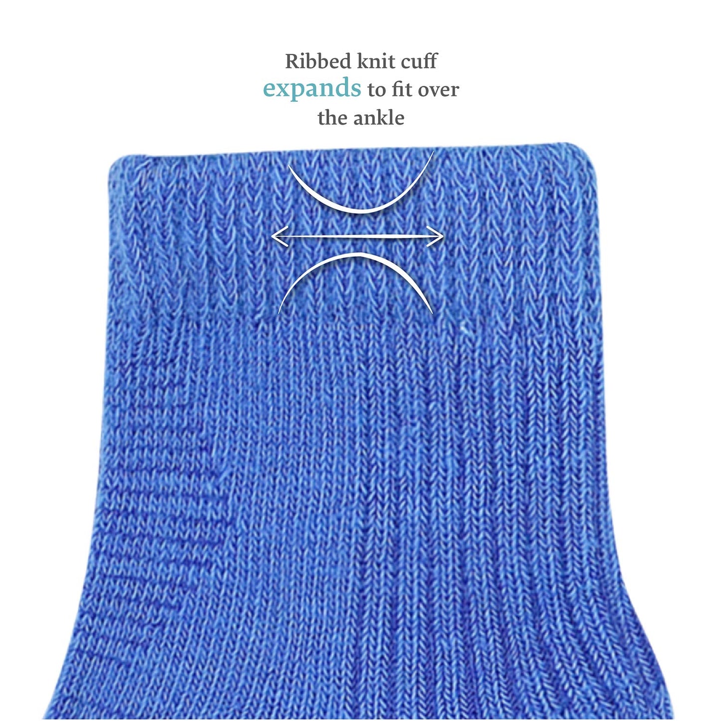 Fruit Of The Loom Baby 14-Pack Grow & Fit Flex Zones Cotton Stretch Socks - Unisex, Girls, Boys (12-24 Months, Blue)