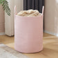 Youdenova Woven Rope Laundry Hamper, 58L Tall Luandry Basket, Baby Nursery Hamper For Blanket Storage In Bedroom-Large-Pink