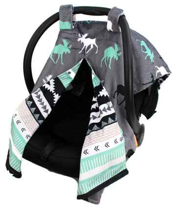 Dear Baby Gear Deluxe Car Seat Canopy - Infant Car Seat Cover - Baby Car Seat Covers - Carseat Canopy for Infant Car Seats - Car