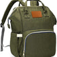 Limhoo Diaper Bag Backpack For Men Dad, Waterproof Large Canvas Camo Nappy Bags, Baby Care Bag (Army Green)