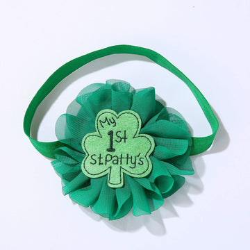 Jiaduo Baby Girls 1St St Patricks Day Headband Bow Infant Green Shamrock Clover Hair Accessories
