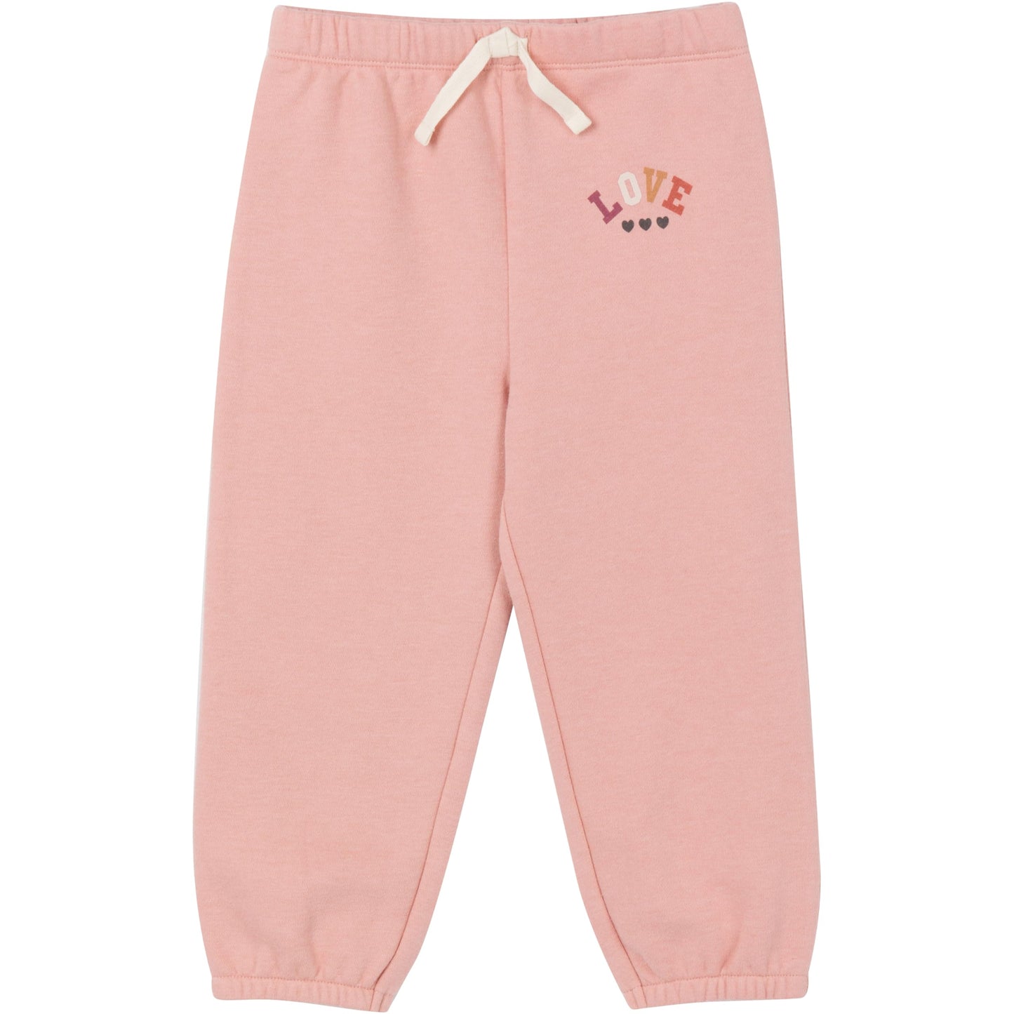 Gerber Baby Girls Toddler 2-Piece Fleece Sweatshirt And Jogger Set, Peach, 18 Months