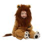 Infant Deluxe Lion Halloween Costume | Fleece Baby Lion Bodysuit with Headpiece, Pair of Mitts and Booties for Dress-up Fun 6/9 