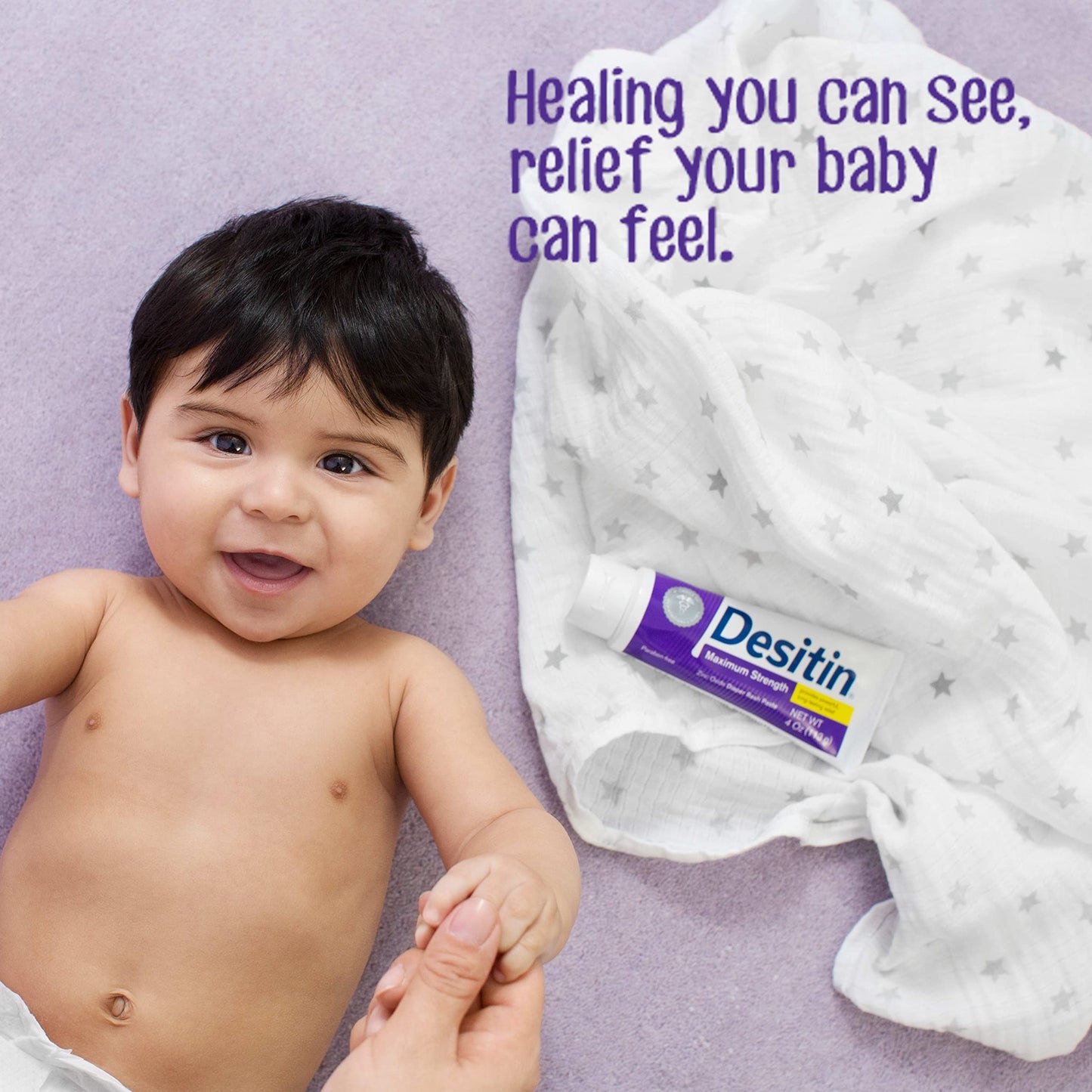 Desitin Maximum Strength Baby Diaper Rash Cream, 40% Zinc Oxide For Treatment, Relief & Prevention, Hypoallergenic, Phthalate- &