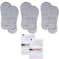 Queery 3 Pairs Unisex Anti Slip No Show Cotton Loafer Socks With Set Of 2 MenS White Handkerchiefs