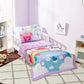 Everyday Kids 4 Piece Toddler Bedding Set - Unicorn Dreams - Includes Comforter, Flat Sheet, Fitted Sheet And Reversible Pillowc