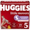Huggies Size 5 Diapers, Little Movers Baby Diapers, Size 5 (27+ Lbs), 19 Count