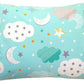 Toddler Pillow Case 13 X 18 - Star Pillow Case Cover Travel Size, Cotton Toddler Pillowcase Star, Moon Child Pillow Case, Green