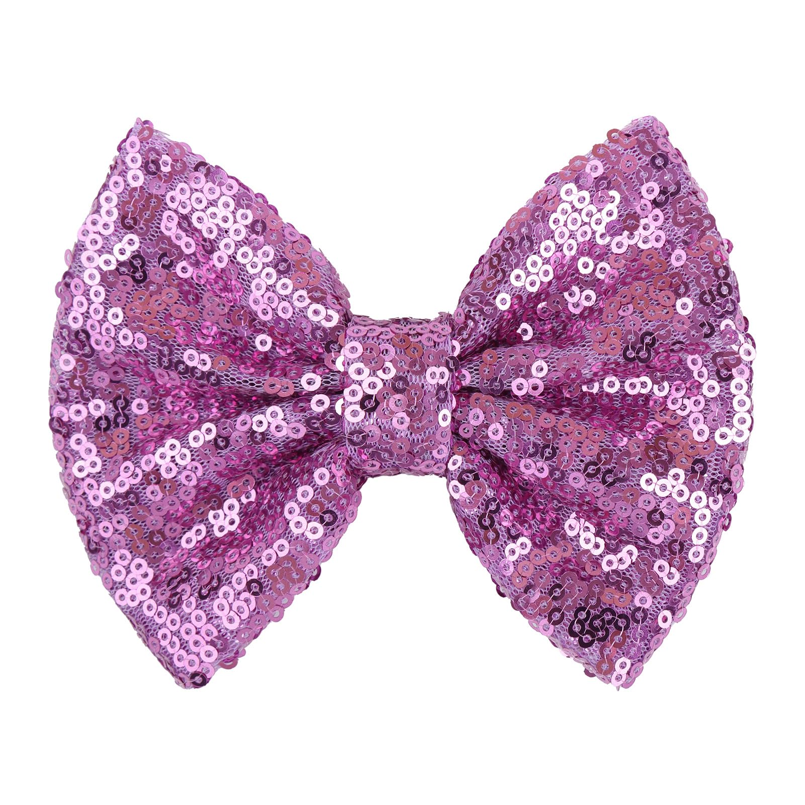 Lanmerry Hair Clip For Girls, 5 Inches Sequins Large Bow With Alligator Clip, Hair Accessories For Women Teens Babies Toddlers P