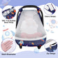 Swesen Car Seat Covers For Babies, Carseat Cover Boy With Zipper, Cozy Sun & Summer Cover, Infant Car Seat Canopy, Carseat Priva
