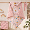 StarAndDaisy Baby Swaddle Wrapper Blanket with Hood | Cotton & Soft Bean Velvet Receiving Blanket | Newborn Baby Wrap, Infant Sl