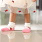 Rative Non Skid Anti Slip Cotton Dress Crew Socks With Grips For Baby Infant Toddler Kids Girls (6-12 Months, 12-Pairs/Rg-93X)