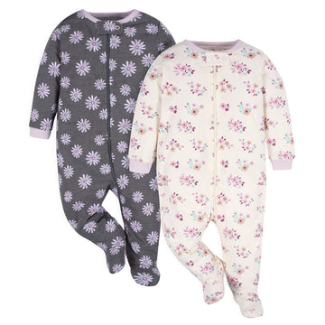 Gerber Baby Girls 2-Pack Sleep 'N Play Lavender Garden Preemie