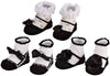 Brubaker 3 Pairs Of Baby Socks Girls 0-12 Months - Festive Socks Black/White