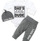 Baby Boy Clothes 3-6 Months Clothes Set Dad Little Dude Long Sleeve Romper Soft Cotton Pant Hat Infant Boy Clothes