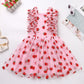 Ibtom Castle Strawberry Dress For Girls 1St Birthday Party Strawberry Tulle Dress Toddler Flower Girl Wedding Pageant Boho Cake