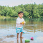 Green Sprouts Unisex-Baby Long Sleeve Rashguard | All-Day Upf 50+ Sun Protection-Wet Or Dry,White,12 Months