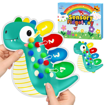 Twinkoo Dinosaur Color Sorting Sensory Toy Gift for Toddler,Christmas Stocking Stuffers Gift for Grandkid,Preschool Learning Act