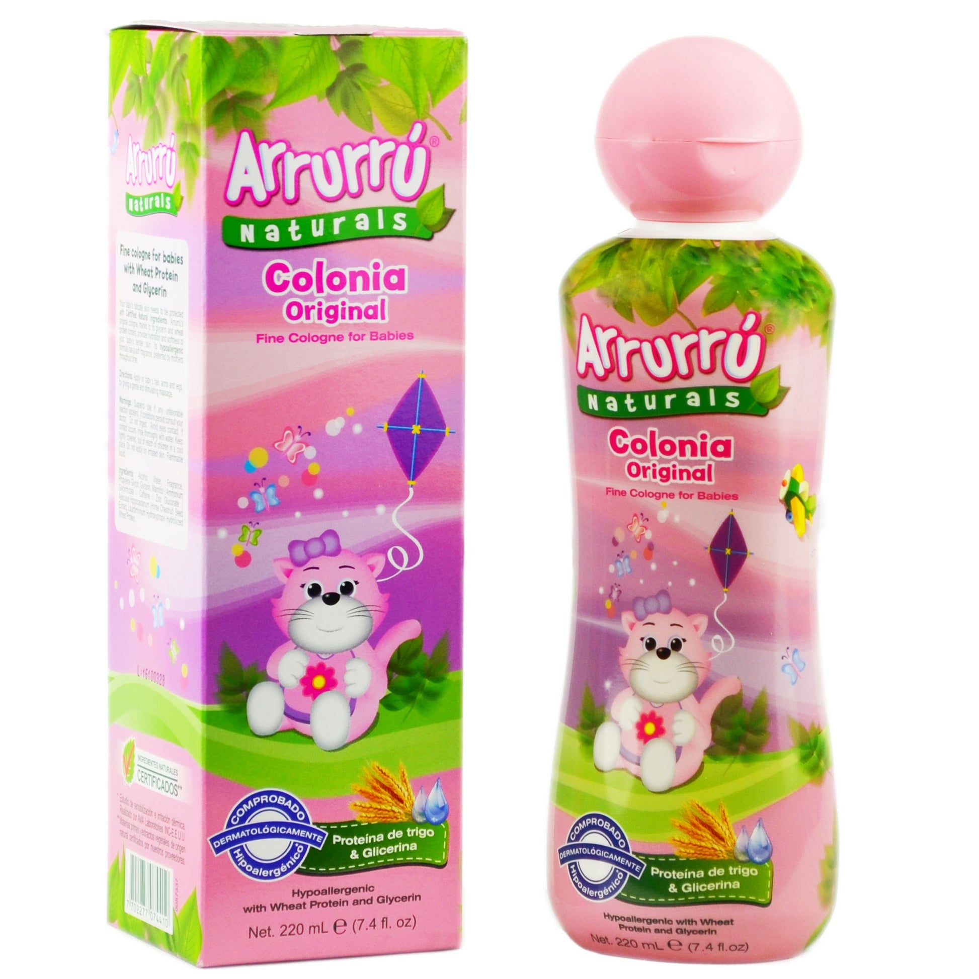 Arrurru Naturals Baby Cologne For Girls / Arrurru Colonia Original Ninas 7.4Oz 220 Ml