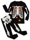 Kikizye Halloween Glow In The Dark Skeleton Sleepwear Baby Boys Girls Long Sleeve Pajamas 100% Cotton Pjs Infant Black Size 18-2