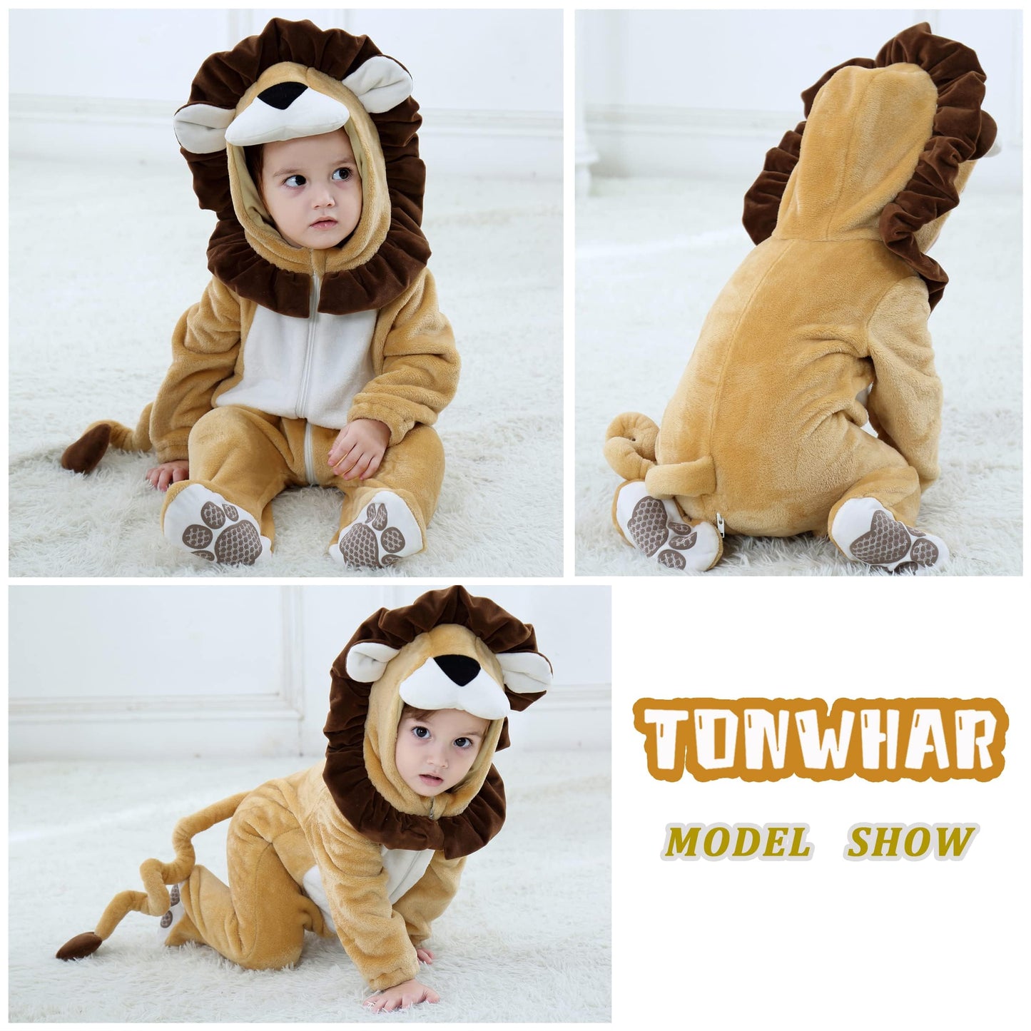 Tonwhar Baby Boy'S Girl'S Animal Bodysuit Infant And Toddler'S Romper Jumpsuit Halloween Costume Partywear(4-5T)