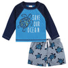 Gerber Baby Boy'S Toddler Long Sleeved Rashguard Swim Bathing Suit Set, Green Turtles, 0-3 Months