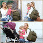 Diaper Bag Backpack, Babbleroo Unisex Bags With Changing Pad, Pacifier Case & Stroller Straps, Multifunction Waterproof Travel B