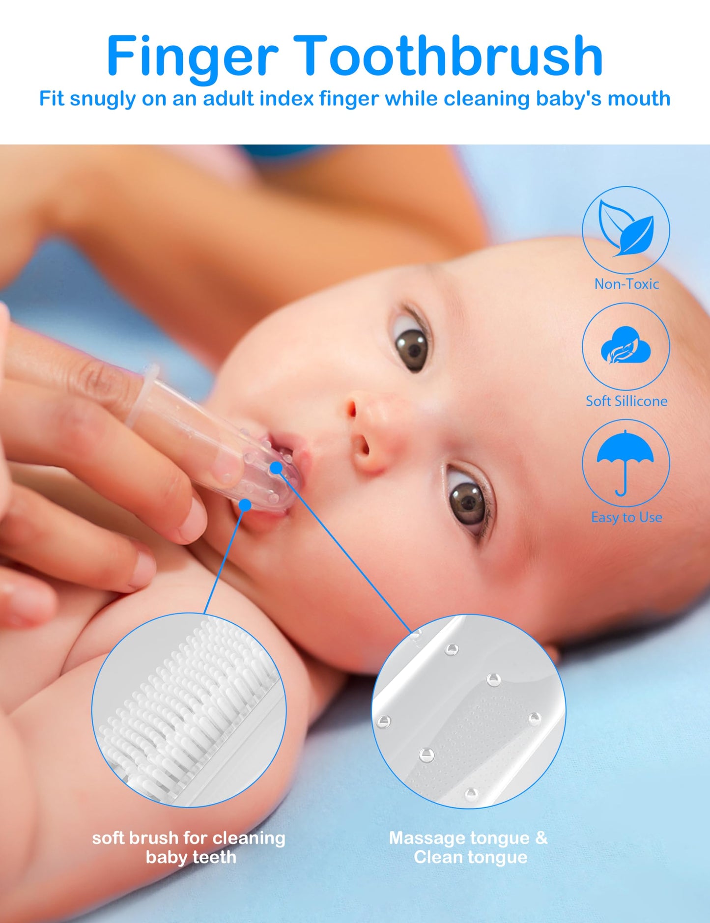 Ottolives Baby Healthcare And Grooming Kit, 15 In 1 Baby Shower Gifts With Nail File, Hair Brush Comb, Toothbrush, Nasal Aspirat