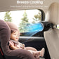 Koonie Portable Stroller Fan With Flexible Tripod, Car Seat Fan Clip-On For Infant, Rechargeable Battery Operated Fan With 3 Spe