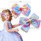 Eyegla Hair Bows For Girls 5 Inch Bow Hair Clips Girl Hair Bows For Hair Grosgrain Ribbon Hair Accessories Pack Of 18 Color
