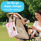 Bumco Diaper Clutch Bag And Mini Cream Spatula - Baby Travel Essentials, Small Bag With Wipes Dispenser, Bpa-Free Butt Spatula,