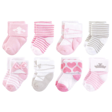 Hudson Baby Baby Boys Cotton Rich Newborn And Terry Casual Socks, Royal, 6-12 Months Us