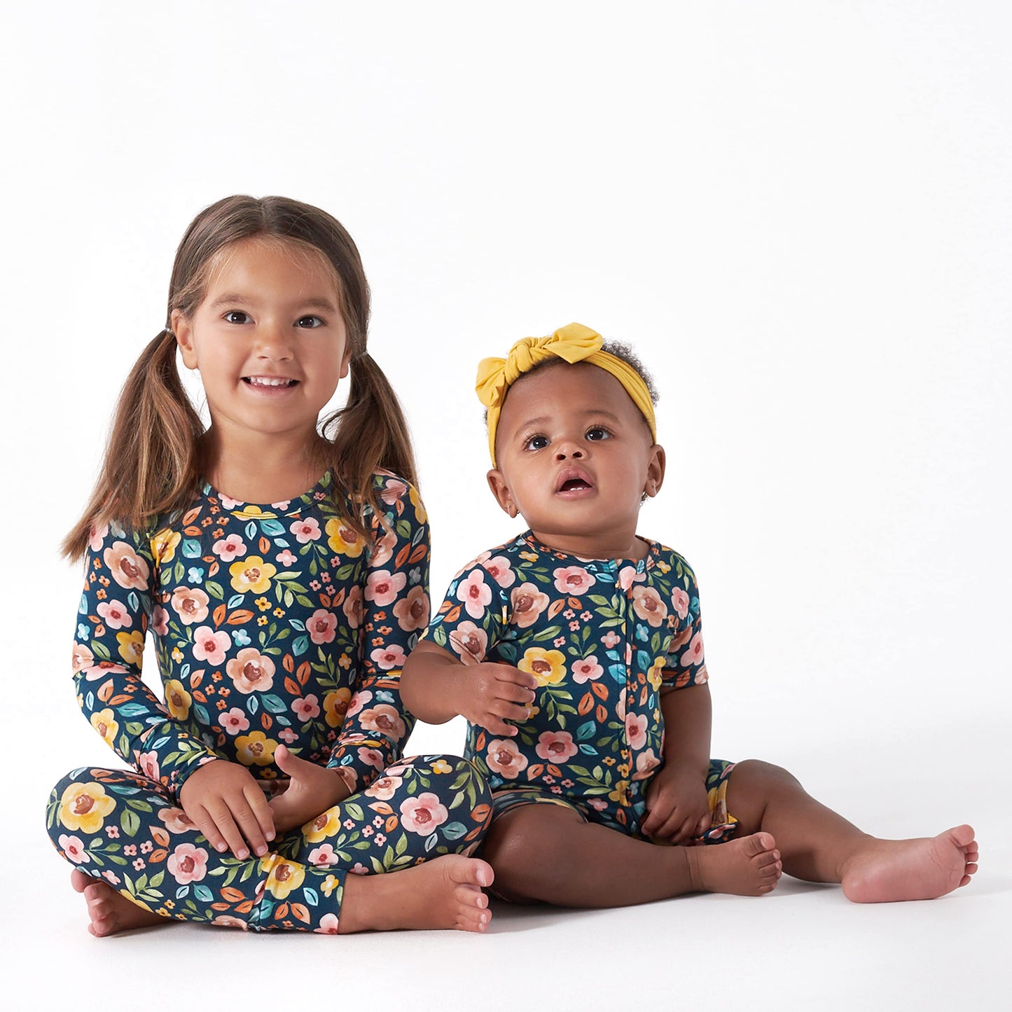 Gerber Unisex Baby Toddler Buttery Soft 2-Piece Snug Fit Pajamas With Viscose Made From Eucalyptus, Midnight Floral, 3T