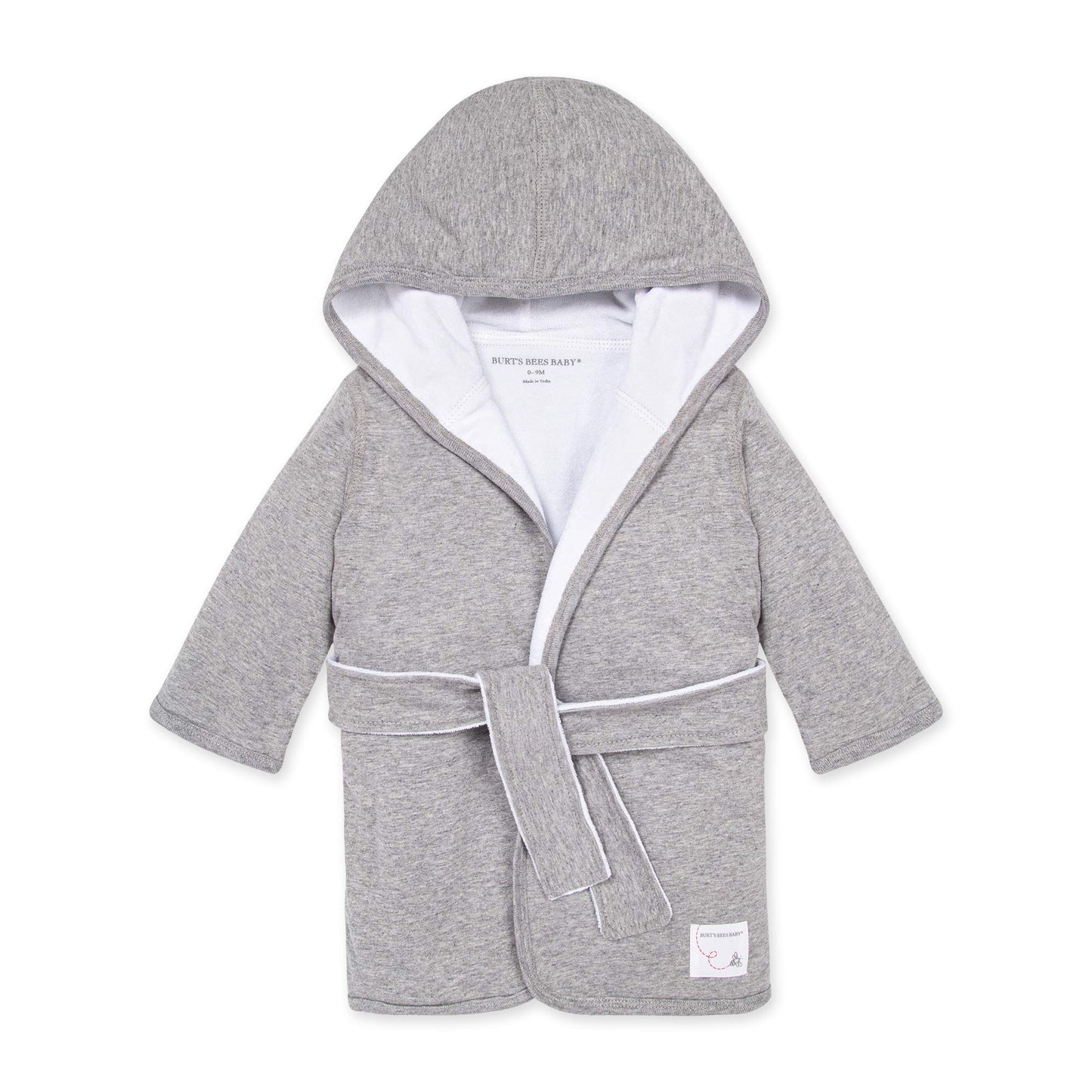 Burt'S Bees Baby Infant Hooded Robe Organic Knit Terry Unisex Bathrobe, Newborn Bath Essentials, Unisex Boys And Girls, Size 0-9