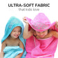 Ultra-Homes Princess Baby Bath Towel [Pink] Hooded Toddler Towels For Girls Up To 10 Years - Oversized Baby Towel With Super Abs