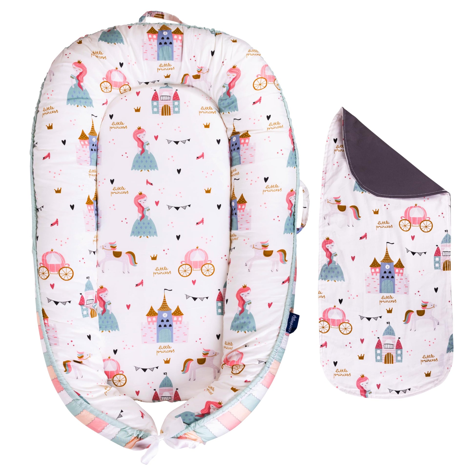 Baby Lounger - Infant & Newborn Lounger with 2-Inch Mattress Pad, Soft Baby Lounger Cover, Waterproof Urine Liner & Pad Cover - 