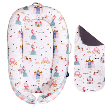 Baby Lounger - Infant & Newborn Lounger with 2-Inch Mattress Pad, Soft Baby Lounger Cover, Waterproof Urine Liner & Pad Cover - 